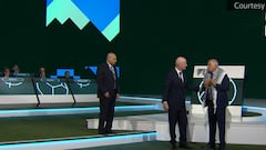 Lío tremendo en el Congreso FIFA: Infantino intenta que se den la mano Israel y Palestina