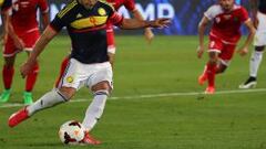 Falcao anot&oacute; el tercer gol de Colombia frente a Kuwait desde el punto penal