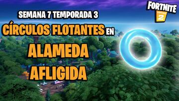 Dónde están los círculos flotantes de Alameda Afligida en Fortnite Temporada 3