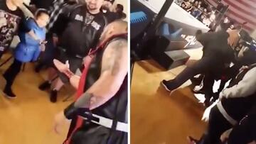 Un luchador escupe un chicle en la cara de una niña...¡y el padre le da una paliza!