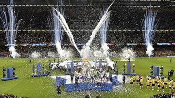 La afición del Real Madrid se acordó de Piqué en su celebración.