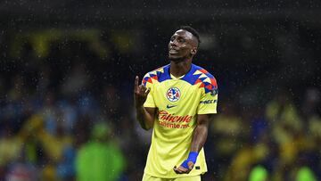 Julian Quinones of America during the game America vs Leon, corresponding to Round 06 of the Torneo Apertura 2023 of the Liga BBVA MX, at Azteca Stadium, on August 26, 2023.
<br><br>
Julian Quinones de America durante el partido America vs Leon, correspondiente a la Jornada 06 del Torneo Apertura 2023 de la Liga BBVA MX, en el Estadio Azteca, el 26 de Agosto de 2023.