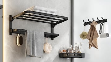 La solución definitiva para mantener el baño ordenado sin hacer agujeros en Amazon.