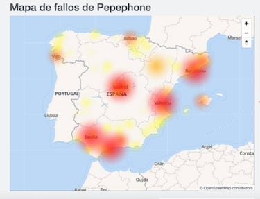Pepephone, Yoigo y MásMóvil: problemas de conexión en sus servicios