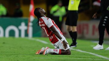 Hugo Rodallega anota en la victoria de Santa Fe ante Pereira.