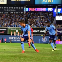 Con 9 hombres, NYCFC rescata un punto ante los Red Bulls