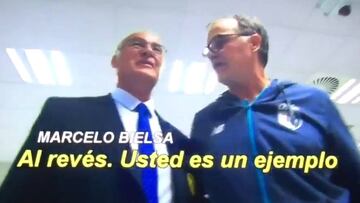 Cómo engrandecer la vida y el fútbol en 10 segundos: Ranieri con Bielsa...