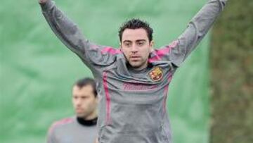 <b>RECUPERADO.</b> Si no hay contratiempos, Xavi podrá jugar contra el Valencia el Mestalla.