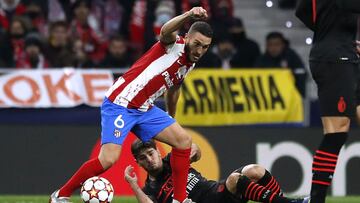 Koke, durante el partido contra el Milan.