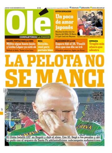 Portadas de la prensa mundial