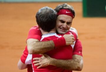 Roger Federer y un llanto contenido largos años.