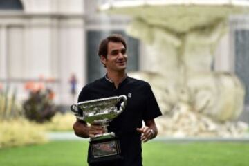 El día después: Federer celebró su título con los fans