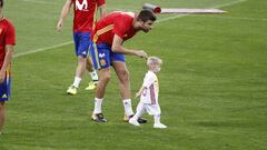Las imágenes de los hijos de los jugadores de la Selección en el entrenamiento