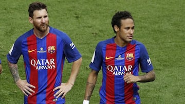 Messi y Neymar, en el Barcelona.