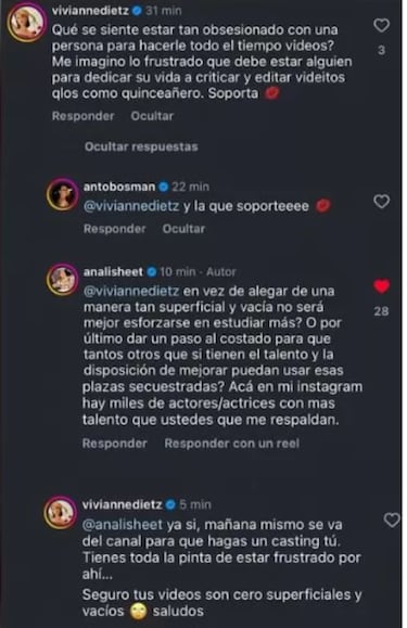 “Me imagino lo frustrado que debe estar alguien para dedicar su vida a criticar...”