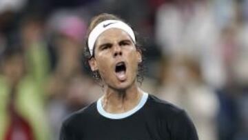 Nadal celebra un punto en su partido ante Karlovic.