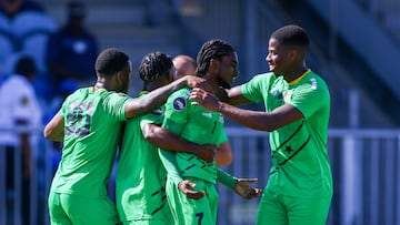 THE VALLEY, ANGUILA. MARCH 23th: Tiquanny Williams #7 of St Kitts & Nevis celebrates his goal during the League C - Group B match between Saint Martin and Saint Kitts & Nevis in the 2022/23 Concacaf Nations League, held at the Raymond E. Guishard stadium, in The Valley, Anguila.
(PHOTO BY MIGUEL GUTIERREZ/STRAFFON IMAGES/MANDATORY CREDIT/EDITORIAL USE/NOT FOR SALE/NOT ARCHIVE)