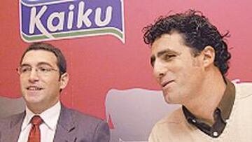<b>PRESENTACIÓN. </b>Miguel Indurain con Eneko Gárate.