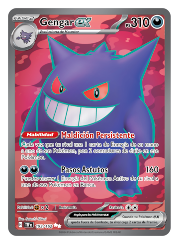 Escarlata y Púrpura-Fuerzas Temporales pokemon trading card game pokémon tcc haunter gastly carta gengar carta rara pokémon carta exclusiva pokemon