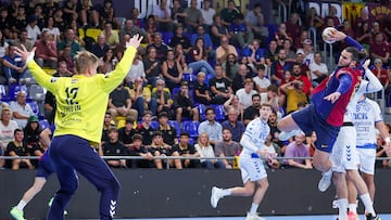 Luis Frade, el jugado de la semana del Barça, en ataque.