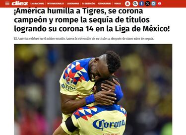 Título del América en la Liga MX genera repercusión en Sudamérica