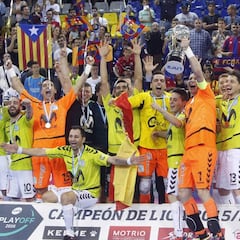 El Movistar Inter gana su 11ª Liga ante el Barcelona en el Palau