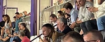 Gustavo Alfaro, seleccionador de Ecuador, en el palco de Zorrilla.