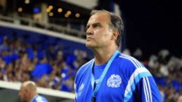 Marcelo Bielsa, en el estadio Armand Cesari en Bastia.