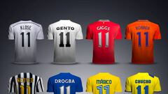 Legendarios futbolistas con el dorsal 11