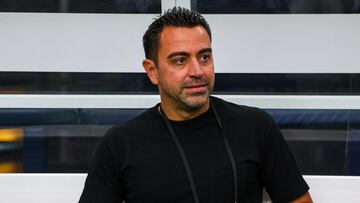 Jul 29, 2023; Arlington, Texas, USA;  FC Barcelona head coach Xavi before the match against Real Madrid at AT&T Stadium. Mandatory Credit: Kevin Jairaj-USA TODAY Sports