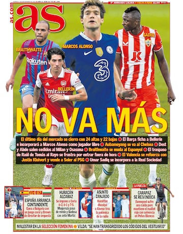 Las portadas de AS de septiembre