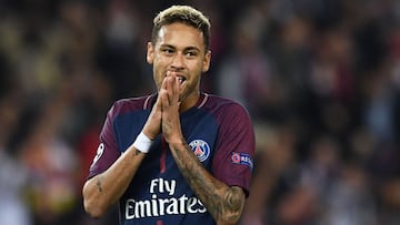 El delantero brasile&ntilde;o del PSG, Neymar.