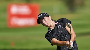 Carlota Ciganda durante el primer día del Estrella Damm Mediterranean Open.