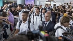 El Real Madrid, aclamado a su llegada a Vigo