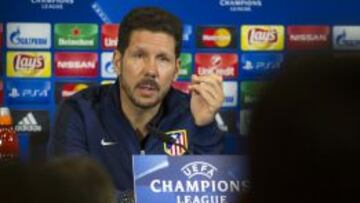 Simeone, en rueda de prensa.