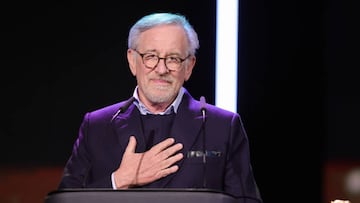 BERLIN, GERMANY - FEBRUARY 21: Steven Spielberg seen on stage at the "The Fabelmans" (Die Fabelmans) premiere & Honorary Golden Bear and homage for Steven Spielberg during the 73rd Berlinale International Film Festival Berlin at Berlinale Palast on February 21, 2023 in Berlin, Germany. (Photo by Andreas Rentz/Getty Images)