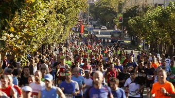 Imagen de la carrera popular Behobia-San Sebasti&aacute;n del a&ntilde;o 2015.