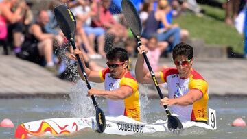 Cubelos y Peña, plata con remontada en K2 1000