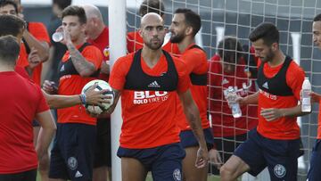 Zaza se ha ejercitado con intensidad tras la polémica por su suplencia el sábado.