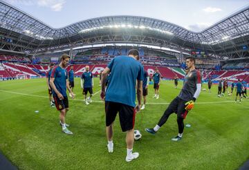 España se prepara para su partido ante Irán