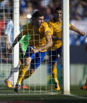 Munir tras marcar el 0-1.