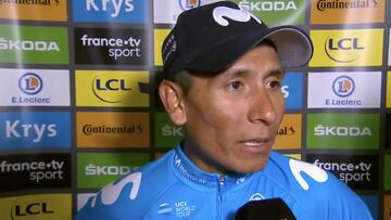 Nairo Quintana agradece a su equipo y a las personas que lo apoyaron para ganar la 18va etapa de Tour