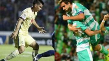 Am&eacute;rica y Santos clasificaron a los cuartos de final de la Concacaf Liga Campeones tras quedar primeros del Grupo E y A, respectivamente.