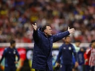 during the 6th round match between Guadalajara and America as part of the Liga BBVA MX, Torneo Clausura 2026 at Akron Stadium, on February 14, 2026 in Guadalajara, Jalisco, Mexico.