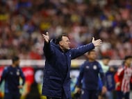 during the 6th round match between Guadalajara and America as part of the Liga BBVA MX, Torneo Clausura 2026 at Akron Stadium, on February 14, 2026 in Guadalajara, Jalisco, Mexico.
