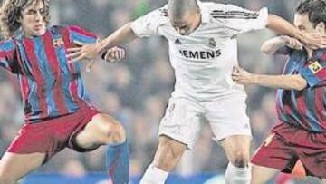 <b>VOLVIÓ RONIE.</b> Ronaldo fue una constante amenaza para Puyol y el resto de la defensa del Barcelona y convirtió en gol uno de los pocos balones al hueco que le llegaron. En otro de los que recibió reclamó penalti por agarrón de Oleguer dentro del área. El brasileño marcó por tercera jornada consecutiva y dio un punto al Madrid, que continúa siendo el mejor equipo de la segunda vuelta de la Liga.