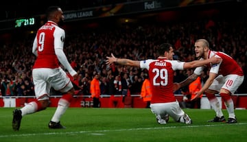 Arsenal 1-1 Atlético: Europa League semi-final in pictures