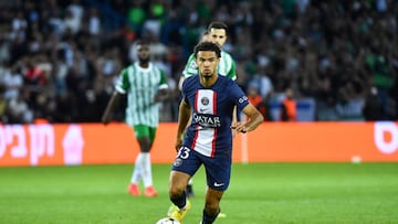 Warren ZAIRE EMERY of PSG during the UEFA Champions League match between Paris Saint Germain and Maccabi at Parc des Princes on October 25, 2022 in Paris, France. (Photo by Franco Arland/Icon Sport via Getty Images)