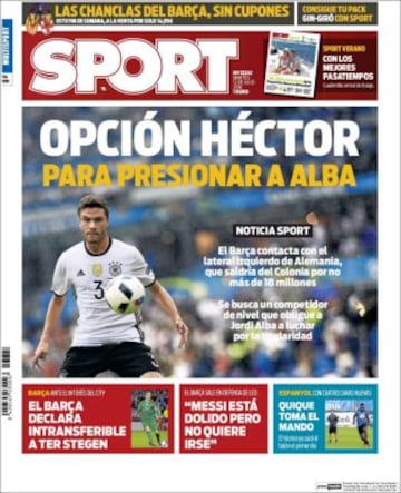 Portadas de la prensa mundial