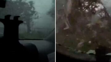 Terrifying moment: man trapped in car as Florida tornado sweeps through